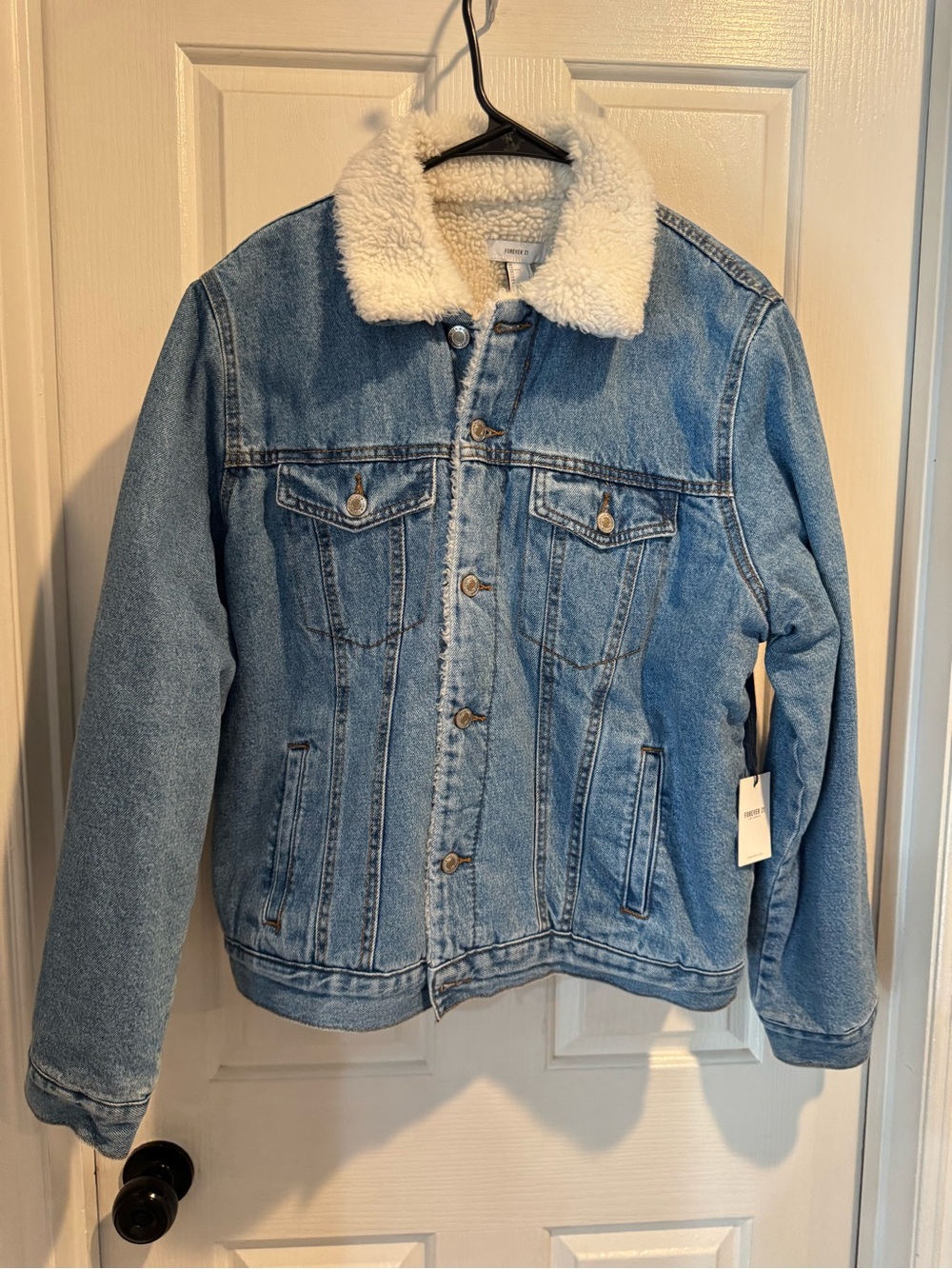 NWT Forever 21 Light Blue Denim Jacket with Tag